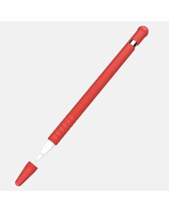 Blaspins Apple Pencil Case 1st Generation Compatible Silicone Case Sleeve Cover Holder Grip Skin + Nib Cover Tip Cap Pouch (2 Parts) Cute Protective Accessories for iPad Pro 12.9/11 Pencil 1 - Red