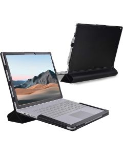 Shellman Leather Case Cover for Surface Book 15 inch,PU Leather Multifunctional Detachable Magnetic Protective Hard Shell Case.(ZD-15-Black)