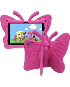 Fire HD 10 Tablet Case Butterfly, Tading Kids Case for Fire HD 10 Plus Case, Shockproof Light Weight Protective Stand Cover for Fire HD 10 & Fire HD 10 Plus (11th Generation,2021 Release) - Hot Pink