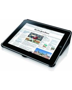 Macally Book Stand Protective Microfiber Case and Stand for iPad - Black