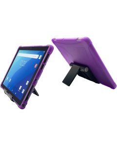iShoppingdeals Protective TPU Cover Case for Onn Pro 10.1" Android Tablet 2020 Release (Black Stand + Purple TPU)