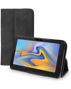 10 inch Tablet Case for YUMKEM 10 inch Tablet, Premium Shock Proof Stand Folio Case, Multi- Viewing Angles, Vintage Leather Case with Elastic Band, Black