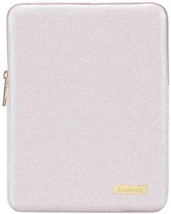 9-11Inch Tablet Sleeve Bag Case, Glitter PU Leather Pouch Cover Cases for iPad 10.5" 2019, iPad Pro 11 2018, iPad 9.7, Samsung Galaxy Tab, Surface Go 10" 2018-Light Pink