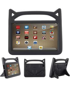 Tablet 7 Case for Kids(9th Generation 2019 / 7th Generation 2017),7 Tablet Case, Riaour Light Weight/Shock-Absorption/Anti Slip/High Impact/Handle Friendly Kids Case for All-New 7 Tablet (Black)