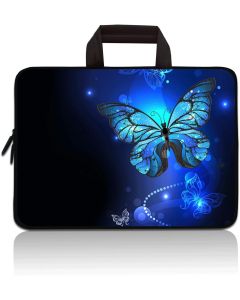 Universal 7-9 inch Kids Tablet Sleeve Ultra-Portable, Neoprene Zipper Carrying Sleeve Case Bag Compatible with 7" 8" 8.5" 8.9" 9" Apple iPad Mini, Samsung Galaxy Tab,Google, HP, Acer(Blue Butterfly)