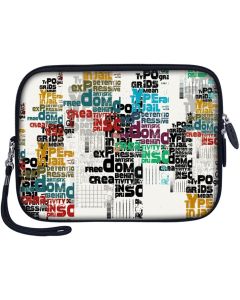 Meffort Inc 7 inch Tablet Carrying Case Sleeve Bag w Removable Handle for Most 6" 7" 8" Tablet eBook - Messy Words